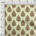 thumbnail image 1 of oneOone Cotton Jersey Light Yellow Fabric Leaves & Floral Block Dress Material Fabric Print Fabric By The Yard 58 Inch Wide, 1 of 4