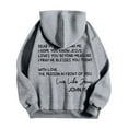 thumbnail image 5 of CONFREE Men's Hoodies Letter Prints Hoodies For Men Graphic Long Sleeve Casual Pullover Hooded Sweatshirts With Pockets, 5 of 6