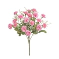 thumbnail image 1 of Bewildely Flores de clavel artificiales de seda blanca, decoración de boda para el hogar, otoño, ramo grande de alta calidad, flores falsas de Flores artificiales rosado PC 1, 1 of 6