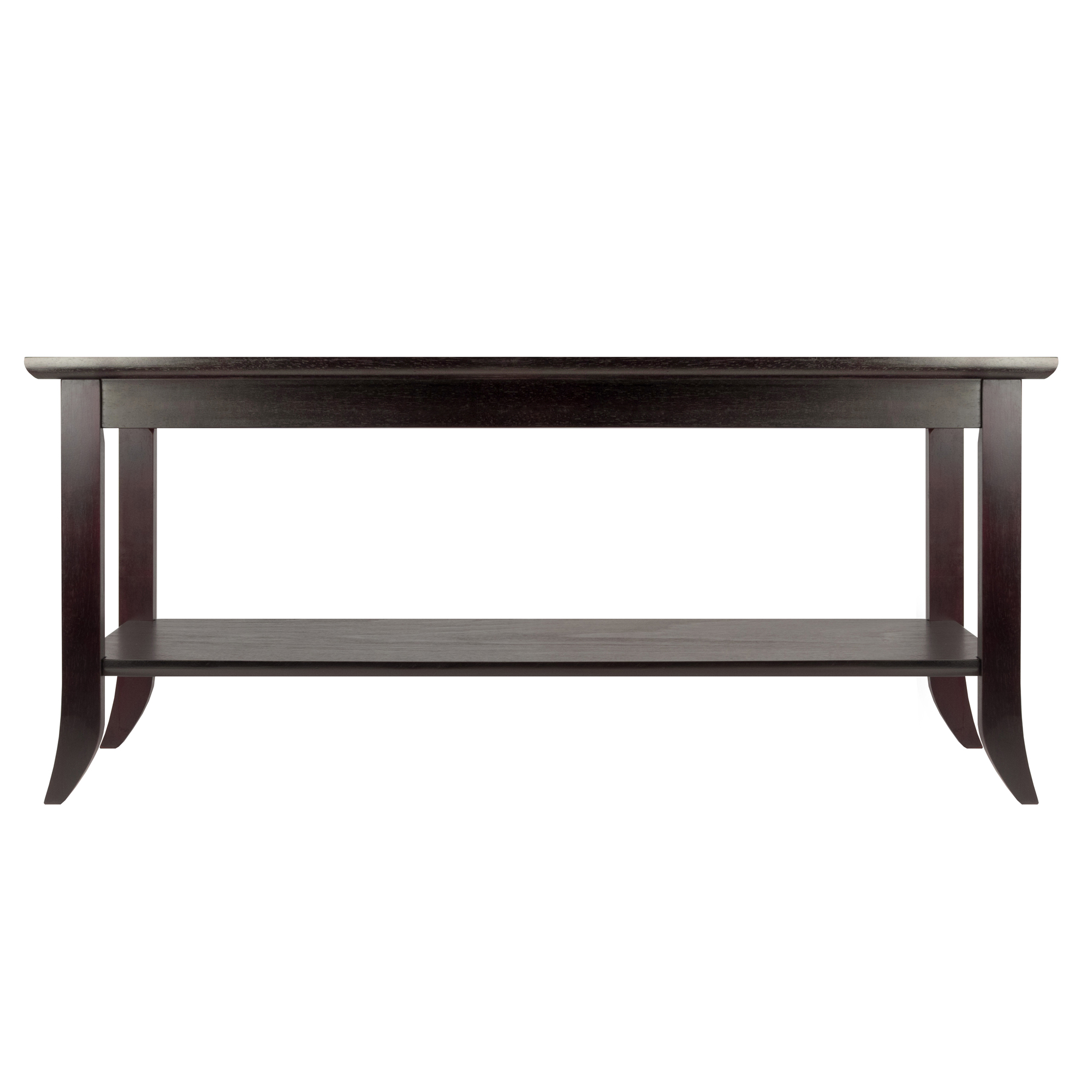 Winsome Wood Genoa Coffee Glass Top Table, Espresso Finish - image 3 of 5