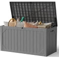 thumbnail image 4 of NIAIZEK Outdoor Lockable 100 Gallon Resin Deck Box, Gray, 4 of 7
