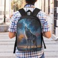 thumbnail image 5 of Xecao Lonely Night Sky Wolf print Travel Backpack, Large Computer Backpack for Men Women, College School Rucksack Book Bag, 5 of 5