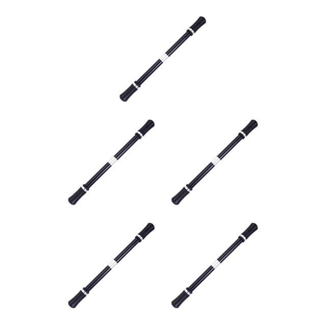 Transemion Beginner Rotating Pens Portable Stress Relief for Spinning Pencils Coordination Exercise Decompression Anti- Toy Type 1 Silver 5Set
