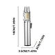 thumbnail image 2 of Encendedor de soplete ajustable, resistente al viento, recargable, encendedor metálico portátil con control de llama, alimentado por butano para velas, chimenea, barbacoa, 2 of 6
