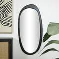 thumbnail image 2 of DecMode 24" x 51" Black Oval Abstract Wall Mirror, 2 of 14