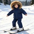 thumbnail image 6 of ATOGUTA Girls Snowsuit Hoodeed Waterproof Snow-proof Outdoor Sports Daily Winter Warm Ski Set Blue, 6 of 7