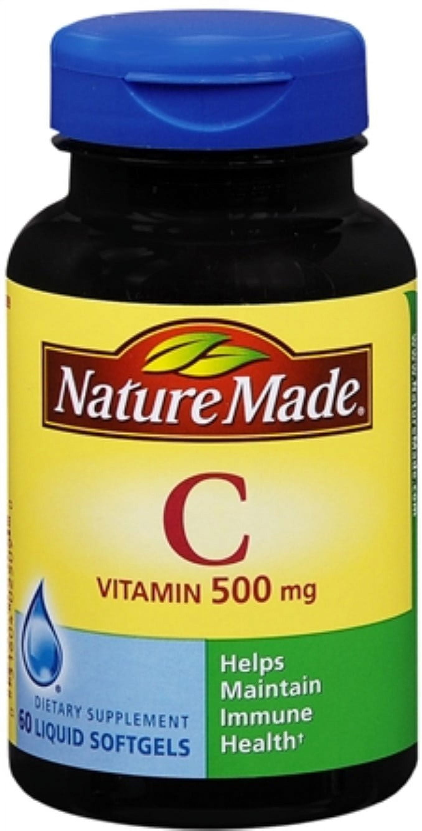 (5 pack) Nature Made Vitamin C 500 mg Liquid Softgels 60 Soft Gels
