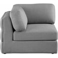 thumbnail image 3 of Maklaine Contemporary Grey Durable Linen Textured Fabric Corner, 3 of 8