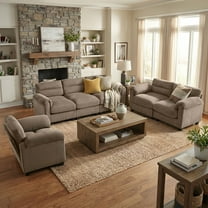 Bonzy Home Modular Sectional Sofa Couches Living Room Sofa Set Ideal for Small Spaces & Family Fun Brown
