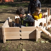 Guidecraft Guidecraft Notch Blocks Set 89 Piece Set: Natural Wooden Stacking Blocks, Educational Montessori Toy for Kids, Indoor/Outdoor Block Play System