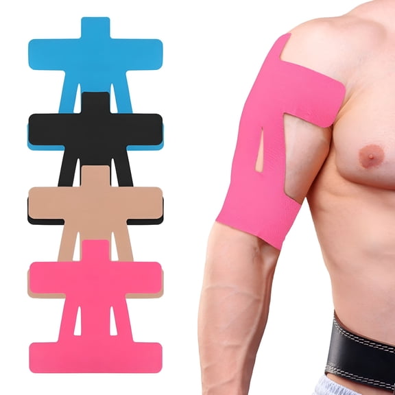 XIRQI Kinesiology Tape for Shoulder Pain Relief - Athletic Elastic Support Tape for Rotator Cuff, Posture Correction & Injury Prevention - Waterproof Latex-Free Sports Tape with Maximum Stability