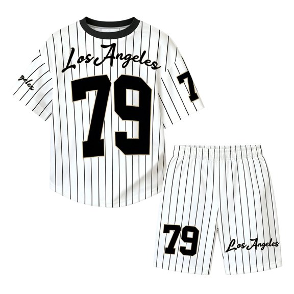 Ruiwill Big Girls Outfit Set Size 9-10 Years Letter Print Short Sleeve Crewneck Tops With Shorts Set Summer School Casual Soft Girls Outfit Black