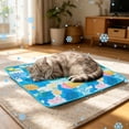 thumbnail image 4 of Self-Cooling Pet Ice Mat, Breathable Non-Slip Summer Cooling Pad for Cats Dogs, Washable Pet Sleeping Cushion, Soft Printed Cold Bed for Small Medium Large Puppy Kitten Indoor Rest, 4 of 7
