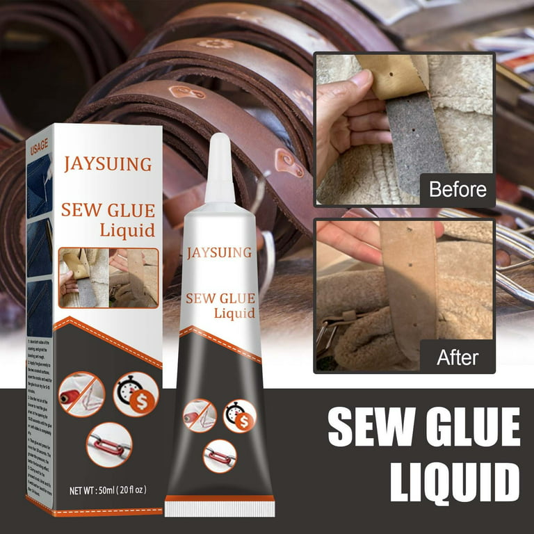 Garment Repair Glue Adhesive Fabric Glue Liquid Sewing Solutions Kit, No  Sewing Quick Sewing Glue 50ml 