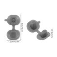 thumbnail image 2 of NUOLUX 3Ud Kit De Repuestos Botón De Silicona Para Micrófono Con Instalación Fácil Color Gris, 2 of 8