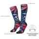 thumbnail image 4 of Fotbe Red And Blue Leaves Calcetas Divertidas Estampadas para Hombre y Mujer, Calcetas de Algodón hasta la Rodilla para Caminar, Correr, Enfermería y Embarazo, 4 of 6