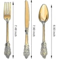 thumbnail image 2 of 300pcs Gold Plastic Silverware Dinnerware Flatware- Heavyweight Gold Plastic Cutlery Set, 100 Gold Forks, 100 Gold Spoons, 100 Gold Knives, Gold Utens, 2 of 5