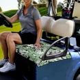 thumbnail image 3 of Renewold Golf Cart Seat Cover Lightweight Golf Cart Seat Blanket Keeps Seat Cool & Clean Fits for Most 2-Seat Golf Carts, Tropical Hibiscus Green, 3 of 5