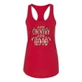 thumbnail image 2 of Wild Bobby, A Little Country, A Little Hood, Pop Culture, Women Racerback Tank Top, Red, Small, 2 of 4