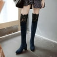 thumbnail image 5 of Xiaoxatg European High Heel Hollow Out Over-The-Knee Boots for Women - Stylish and Footwear for Fashion-Forward Ladies 9 Blue, 5 of 7