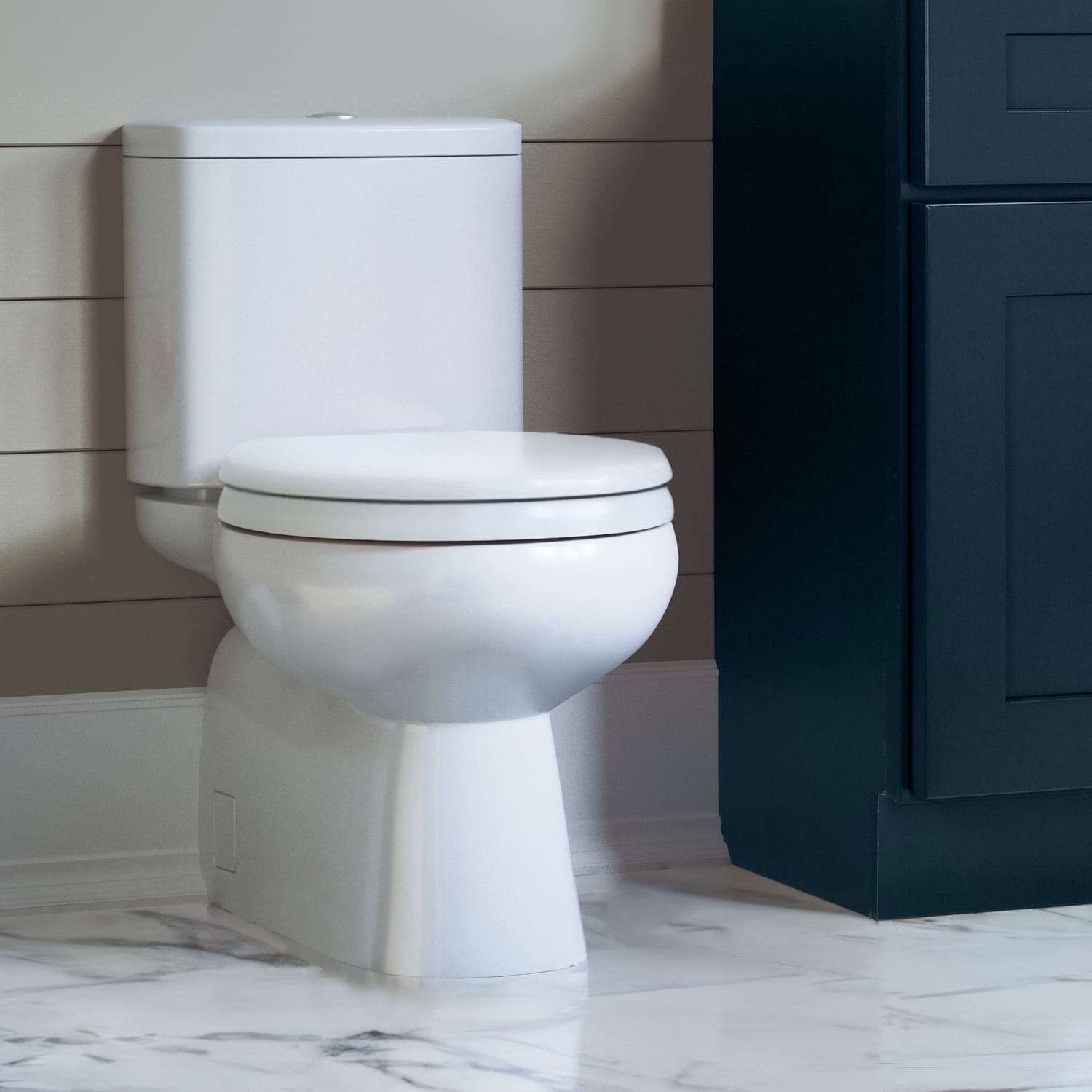 Design House Dalton Round Wood Toilet Seat in White