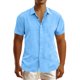 thumbnail image 2 of pstuiky camisetas de hombre, Camiseta informal de manga corta con cuello vuelto y cremallera para hombre ropa de hombre xl, 2 of 3
