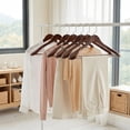 thumbnail image 2 of Unique Bargains 2Pcs Wood 360-Degree Space Saving Clothes Hangers Flat Hook, 2 of 6
