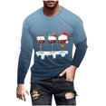 thumbnail image 2 of Blusas y camisas de manga larga y cuello redondo para hombre, camisetas casuales con estampado de moda y cuello redondo, blusas de licra de manga corta para hombre., 2 of 5
