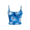 thumbnail image 4 of LVHAOGJOB Camisole à Bretelles Spaghetti Ajustables pour Femmes Col Rond Chandail d'Été Grande Taille Imprimé Femmes, 4 of 5