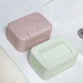 thumbnail image 4 of Caja de jabón de viaje rosa, paquete de 2 jaboneras de plástico con tapa, caja de almacenamiento de jabón fácil de limpiar para baño, ducha E, 4 of 4