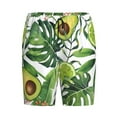 thumbnail image 4 of Easygdp Watercolor Green Tropical Men's Short Pajama Pants, Sleep Shorts, Household Pants, Casual Pants with Pockets - 4X-Large, 4 of 9