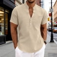 thumbnail image 2 of XAOFW Men's Summer Shirts Casual Short Sleeve Breathable Button Down Shirt Relaxed Fit Placket Shirts For Outdoor And Daily Wear Versatile Tops XXXL, 2 of 9