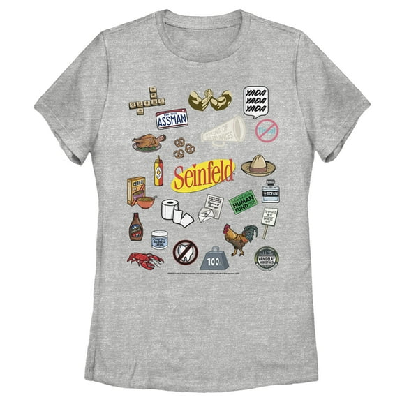 Women's Seinfeld Iconic Items  Graphic Tee Athletic Heather 2X Large