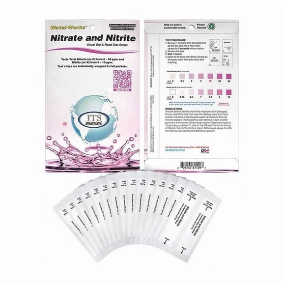 Industrial Test Systems Test Strip,Nitrate/Nitrite Nitrogen,PK30 481109
