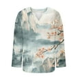 thumbnail image 3 of SHE IS My Orders past Orders Womens Long Sleeve T Shirts Loose Fit Cotton Tops for Women Trendy Fall with Sleeves Womens Long Sleeve Blouses Floral Womens Tunic Tops 3/4 Sleeve Cotton, 3 of 4