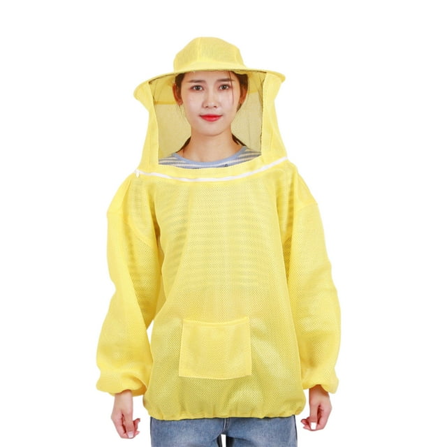 Bewildely La protección del apicultor combina seguridad para mantener la protección y la transpirabilidad, avispas, ropa cómoda y segura. Jardín y Patio amarillo