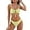 Yellow, variant on Women High Cut Bikini Sets String Sexy Swimsuit Two Piece Underwire Bathing Suit Brazilian Cheeky Cut Out Cute Swimwear