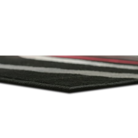 Allstar Modern Accent Rug with Multiple Shape design Fireball 5 x 8 5 x 8