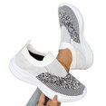 thumbnail image 3 of Domzle Womens Slip on Walking Shoes Comfort Lightweight Casual Sneakers | Non-Slip Breathable Sock Work Shoes Mesh Sport Casual Fashion Tennis Running Sneakers White, 3 of 9