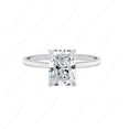 thumbnail image 4 of Cora Jewellery 2.5CT Radiant Moissanite Bridge Diamond Hidden Halo Engagement Ring For Women, 18K White Gold, 4 of 6