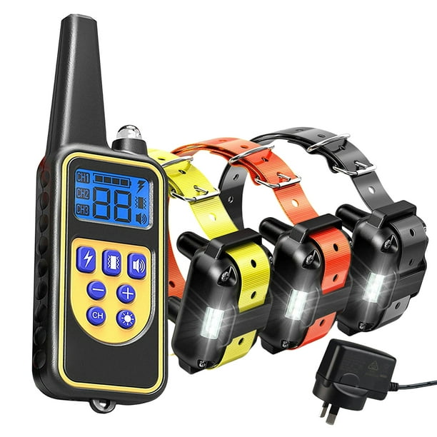 2624.67FT Pet Dog Bark Stop Shock Collar 3 modos de entrenamiento para razas medianas y grandes