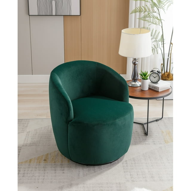 KOSSMAI Soft Upholstered Velvet Fabric Swivel Small Size Accent Chair For Living Room, Bedroom, Study Room