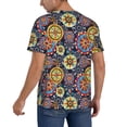 thumbnail image 2 of Lsque Colorful Compasses Pattern Mens Polo Golf Shirts Funny Graphics Shorts Sleeve Button Shirts Baseball T-shirt-Large, 2 of 7