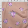 thumbnail image 3 of oneOone Organic Cotton Voile Fabric Geometric|Watercolor Leaves & Peony Floral_Printed Fabric 1 Yard 42 Inch Wide, 3 of 4