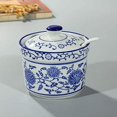 thumbnail image 4 of Ceramic Sugar Bowl Flower Relief Seasoning Jar Spice Jar with Lid and Spoon, 4 of 6