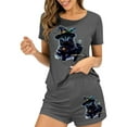 thumbnail image 7 of Censtreet Women's Pajama Sets Halloween Short Sleeve Pjs 2 Piece Top and Shorts Sleepwear Comfy Soft Lounge Sets S-XL, 7 of 7