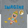 thumbnail image 3 of Pete The Cat - Imagine Space Rocket - Toddler And Youth Short Sleeve Graphic T-Shirt, 3 of 6