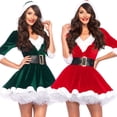 thumbnail image 3 of Douhoow Women Christmas Dresses Knee Length Miss Santa Claus Dress Xmas Cosplay Costume, 3 of 5
