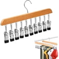 thumbnail image 5 of Closet Organizer with 10 Clips, Space Saving Pants Hanger with Clips, 360° Rotating Vertical Wardrobe Organizer for Skirts, Leggings & Scarves, 5 of 5
