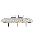thumbnail image 3 of Summer Futon Couch, Colorful Seasonal Composition with Beach Bags Flip Flops Ice Cream Holiday Sun Sea, Daybed with Metal Frame Upholstered Sofa for Living Dorm, Loveseat, Multicolor, by Ambesonne, 3 of 4